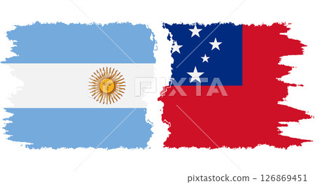 Independent State and Argentina grunge flags connection vector 126869451