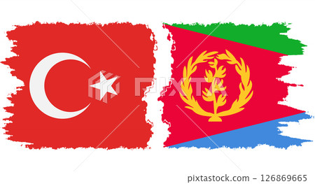 Eritrea and Turkey grunge flags connection vector 126869665