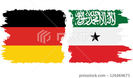 Somaliland and Germany grunge flags connection vector Somaliland and Germany grunge flags connection vector 126869673