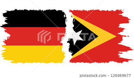 Timor-Leste - East Timor and Germany grunge flags connection vecto Timor-Leste - East Timor and Germany grunge flags connection vecto 126869677