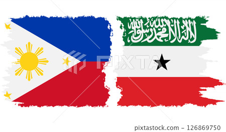 Somaliland and Philippines grunge flags connection vector Somaliland and Philippines grunge flags connection vector 126869750