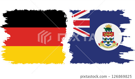 Cayman Islands and Germany grunge flags connection vector Cayman Islands and Germany grunge flags connection vector 126869825