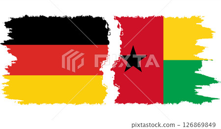 Guinea Bissau and Germany grunge flags connection vector Guinea Bissau and Germany grunge flags connection vector 126869849