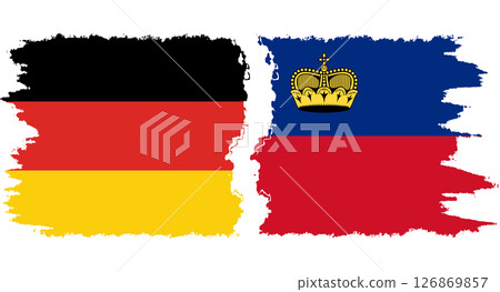 Liechtenstein and Germany grunge flags connection vector Liechtenstein and Germany grunge flags connection vector 126869857