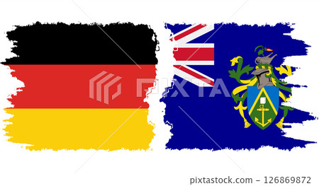 Pitcairn Islands and Germany grunge flags connection vector Pitcairn Islands and Germany grunge flags connection vector 126869872