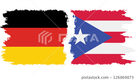 Puerto Rico and Germany grunge flags connection vector Puerto Rico and Germany grunge flags connection vector 126869873