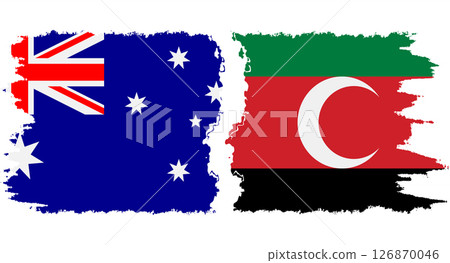 Darfur and Australia grunge flags connection vector Darfur and Australia grunge flags connection vector 126870046