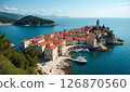 Beautiful cityscape of Croatian landmarks 126870560