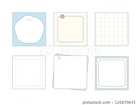 Cute notepad material 126870635