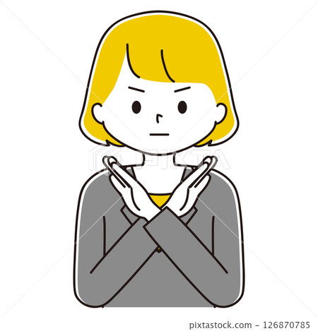 Businesswoman posing with her chest exposed - No, no, no 126870785