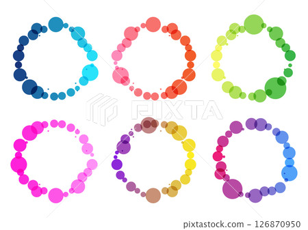 Simple and cute round frame 126870950