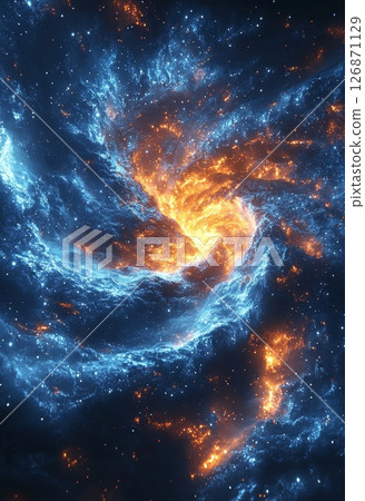 Swirling Clouds of Deep Space in Radiant Peaceful Cosmic Beauty Swirling Clouds of Deep Space in Radiant Peaceful Cosmic Beauty 126871129