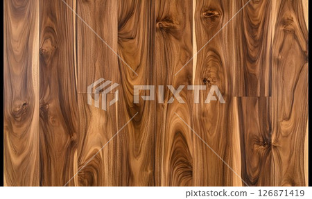 Warm toned wooden planks with swirling grain patterns and natura Warm toned wooden planks with swirling grain patterns and natura 126871419