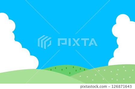 Simple summer sky wallpaper illustration 126871643