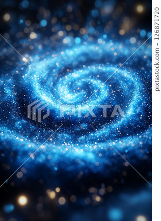 Ethereal Galactic Backdrop with Deep Blue Swirls and Twinkling Stars in Space Ethereal Galactic Backdrop with Deep Blue Swirls and Twinkling Stars in Space 126871720