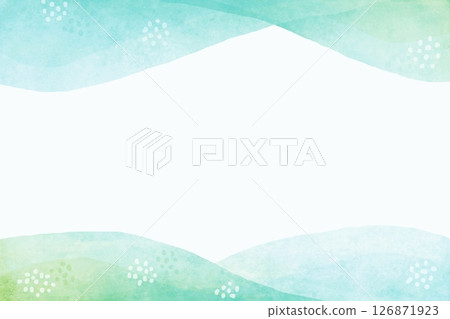 Mottled curve background frame green 126871923