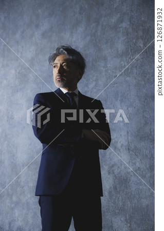 Gray-haired businessman Gray-haired businessman 126871932