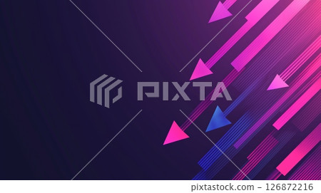 Abstract Digital Arrows Representing Customer Journey Concept with Vibrant Colors and Modern Design 126872216