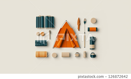 Essential Adventure Equipment for Camping and Climbing - Tent, Gear, and Tools for Outdoor Enthusiasts Essential Adventure Equipment for Camping and Climbing - Tent, Gear, and Tools for Outdoor Enthusiasts 126872642