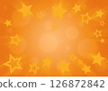 流行的橙色背景，星星彈出 126872842