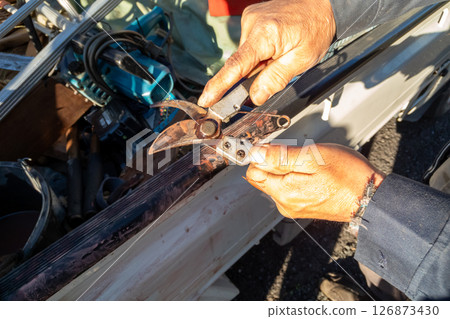 修枝剪和磨刀劑 126873430