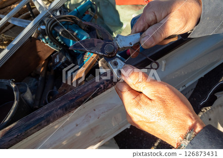 Pruning shears and sharpening agent 126873431