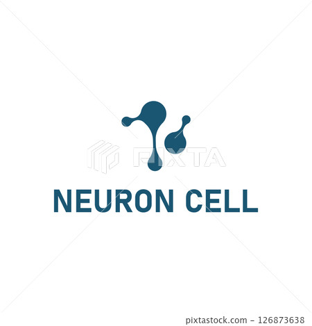 minimalist neuron logo design with cell silhouette dna neuron atom illustration symbol template minimalist neuron logo design with cell silhouette dna neuron atom illustration symbol template 126873638