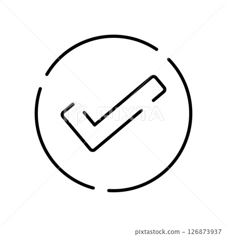 Simple check mark icon illustration Simple check mark icon illustration 126873937