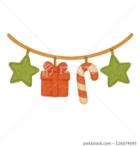 [聖誕節]花環插圖 126874095