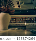 Bar counter at night 126874264