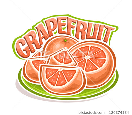 Vector logo for Pink Grapefruit 126874384