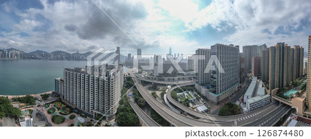 June 1 2025 Modern Cityscape View with Skyscrapers and Highway June 1 2025 Modern Cityscape View with Skyscrapers and Highway 126874480