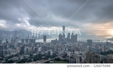 June 1 2025 Modern Skyline With Cloudy Sky Overlooking a Bustling Urban Landscape 126875090