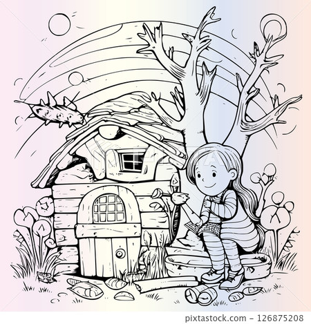 Woodworm Coloring Page For Kids  Woodworm Coloring Page For Kids  126875208