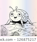 Woodworm Coloring Page For Kids 126875217