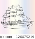Yacht Coloring Page Drawing For Kids 126875219