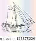 Yacht Coloring Page Drawing For Kids 126875220