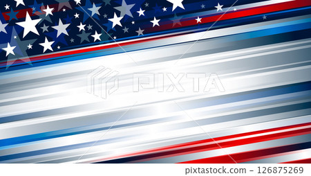 4th of july USA independence day banner design of stars and line on blue background with copy space vector illustration 4th of july USA independence day banner design of stars and line on blue background with copy space vector illustration 126875269