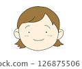 Young woman face icon 126875506