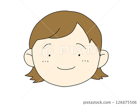 Young woman face icon Young woman face icon 126875506