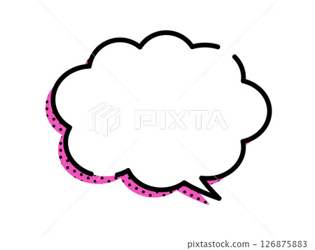 帶有彈出陰影的雲形語音氣泡 126875883