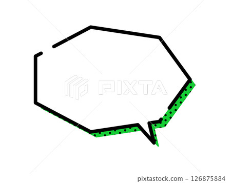 Polygonal speech bubble with pop shadow 126875884