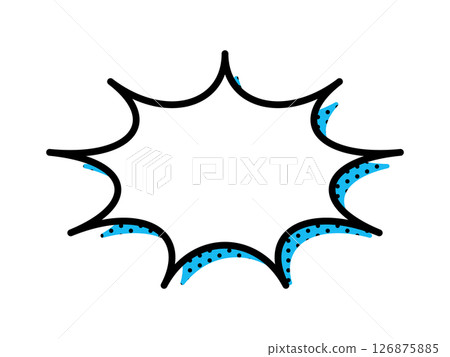 Pop explosion bubble with shadow 126875885