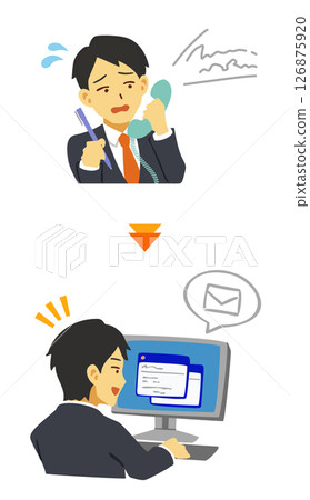 A man who had to switch to email correspondence because he couldn't hear what was being said on the phone 126875920