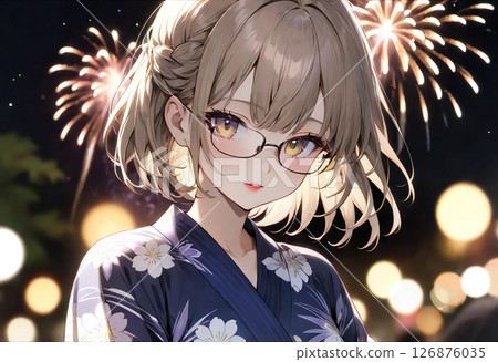 Fireworks Festival and Her 126876035