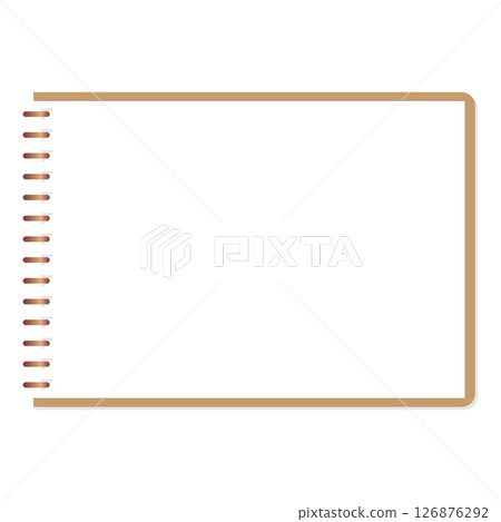 Illustration of a simple landscape notepad Illustration of a simple landscape notepad 126876292