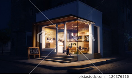 時尚的燈光商店 126876316