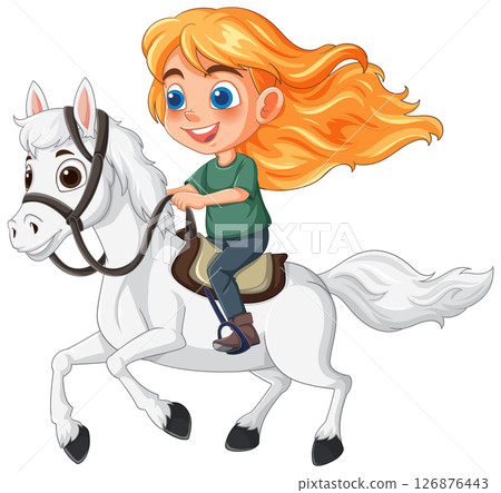 Joyful Ride on a White Horse Joyful Ride on a White Horse 126876443
