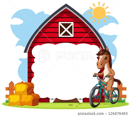 Farmyard Fun with Bicycle Riding Animals 126876465