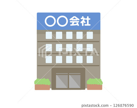 公司大樓插圖 126876590